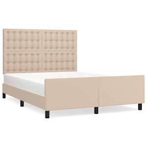 Rám postele s čelem cappuccino 140x190 cm umělá kůže - obrázek 2
