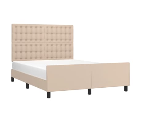 vidaXL Cadre de lit sans matelas cappuccino 140x190 cm similicuir