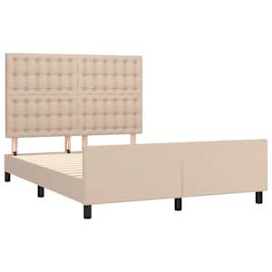 Rám postele s čelem cappuccino 140x190 cm umělá kůže - obrázek 4