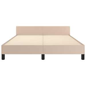 Rám postele s čelem cappuccino 140x190 cm umělá kůže - obrázek 6