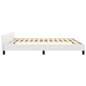 Rám postele s čelem bílý 160x200 cm umělá kůže - obrázek 7