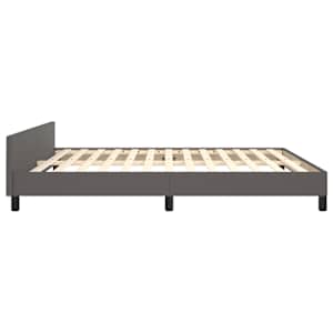 Rám postele s čelem šedý 160x200 cm umělá kůže - obrázek 7