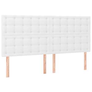 Rám postele s čelem bílý 180x200 cm umělá kůže - obrázek 9