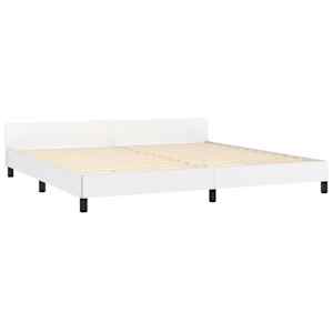 Rám postele s čelem bílý 200x200 cm umělá kůže - obrázek 5