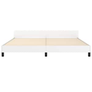 Rám postele s čelem bílý 200x200 cm umělá kůže - obrázek 6
