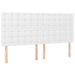 Rám postele s čelem bílý 200x200 cm umělá kůže - obrázek 9