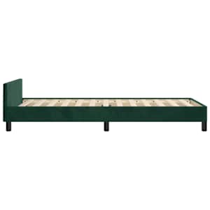 Rám postele bez matrace tmavě zelená 80 x 200 cm samet - obrázek 7