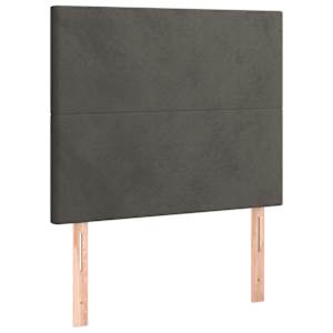 Rám postele bez matrace tmavě šedá 90 x 190 cm samet - obrázek 9