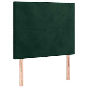 Rám postele bez matrace tmavě zelená 90 x 190 cm samet - obrázek 9