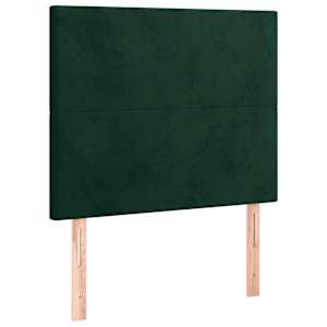 Rám postele bez matrace tmavě zelená 100 x 200 cm samet - obrázek 9