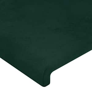 Rám postele bez matrace tmavě zelená 100 x 200 cm samet - obrázek 10