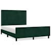 vidaXL Voodiraam ilma Madratsita Tumeroheline 140x190 cm samet