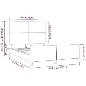 Rám postele bez matrace tmavě zelená 140 x 190 cm samet - obrázek 12