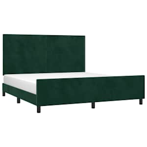 Rám postele s čelem tmavě zelený 180x200 cm samet - obrázek 3