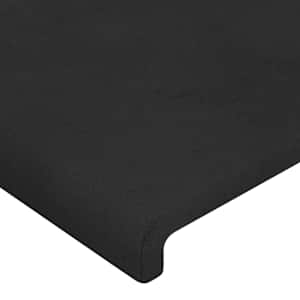 Rám postele bez matrace černý 200 x 200 cm samet - obrázek 10