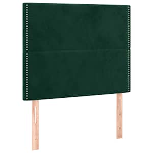Rám postele bez matrace tmavě zelená 90 x 190 cm samet - obrázek 9