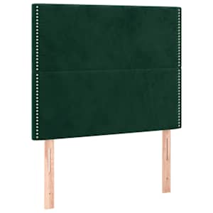 Rám postele bez matrace tmavě zelená 90 x 200 cm samet - obrázek 7