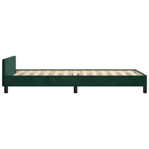 Rám postele bez matrace tmavě zelená 90 x 200 cm samet - obrázek 8