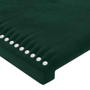 Rám postele bez matrace tmavě zelená 90 x 200 cm samet - obrázek 10