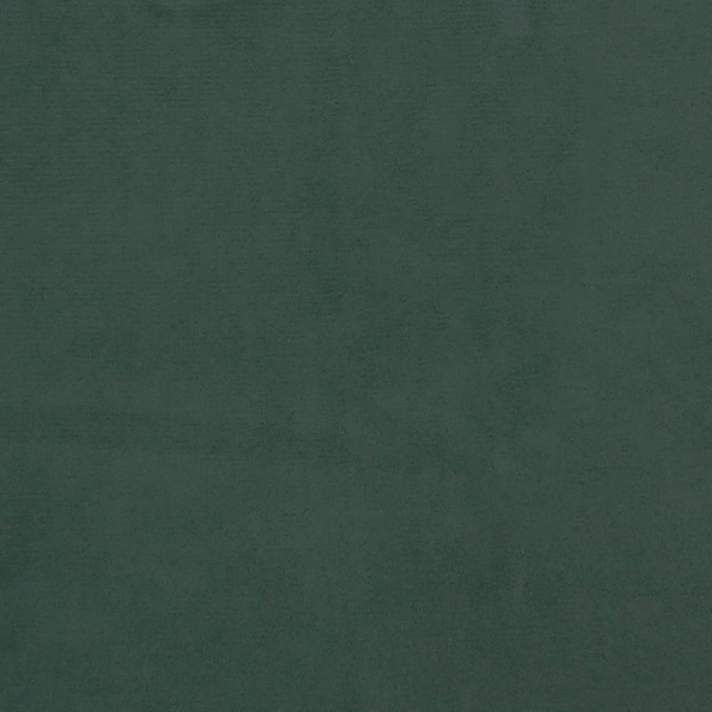 Cadru de pat cu tăblie, verde închis, 100x200 cm, catifea