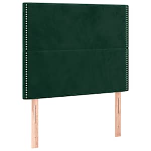 Rám postele bez matrace tmavě zelená 100 x 200 cm samet - obrázek 9