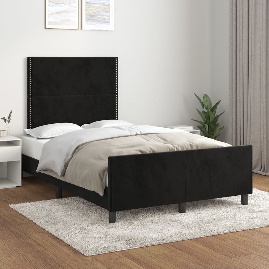 Cabeceros y pies de cama Cabecero de cama madera maciza de pino negro 105,5x4x100  cm