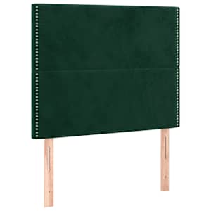 Rám postele bez matrace tmavě zelená 120 x 200 cm samet - obrázek 7
