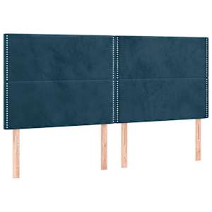Rám postele s čelem tmavě modrý 180x200 cm samet - obrázek 9