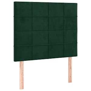 Rám postele bez matrace tmavě zelená 80 x 200 cm samet - obrázek 7