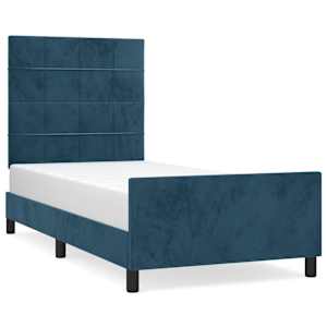 vidaXL Voodiraam ilma madratsita, tumesinine, 80x200 cm samet
