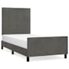 vidaXL Voodiraam ilma Madratsita helehall, 90x190 cm samet