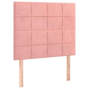 Rám postele s čelem růžový 90x200 cm samet - obrázek 8