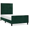 vidaXL Voodiraam ilma Madratsita Tumeroheline 100x200 cm samet