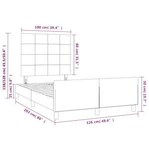 Rám postele bez matrace tmavě zelená 120 x 200 cm samet - obrázek 12
