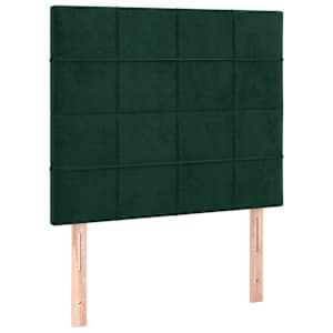 Rám postele bez matrace tmavě zelená 120 x 200 cm samet - obrázek 7