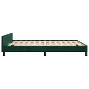 Rám postele bez matrace tmavě zelená 140 x 190 cm samet - obrázek 8