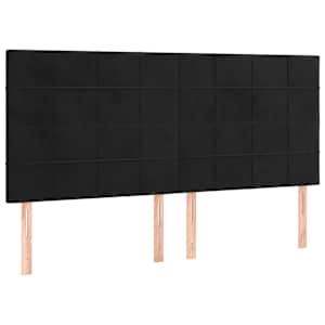Rám postele s čelem černý 180x200 cm samet - obrázek 8