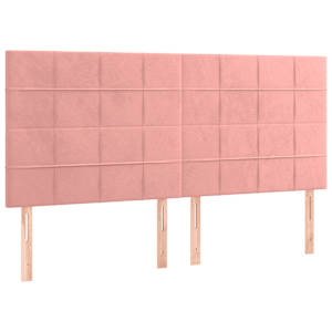 Rám postele s čelem růžový 180x200 cm samet - obrázek 8