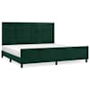 vidaXL Voodiraam ilma Madratsita Tumeroheline 200x200 cm samet