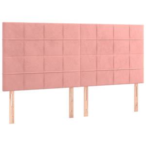 Rám postele s čelem růžový 200x200 cm samet - obrázek 8