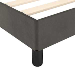Rám postele bez matrace tmavě šedá 80 x 200 cm samet - obrázek 8