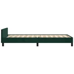Rám postele bez matrace tmavě zelená 90 x 200 cm samet - obrázek 8