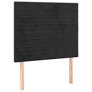 Rám postele bez matrace černý 100 x 200 cm samet - obrázek 8