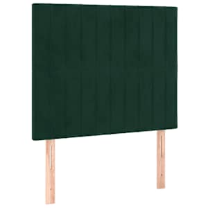 Rám postele bez matrace tmavě zelená 90 x 190 cm samet - obrázek 7