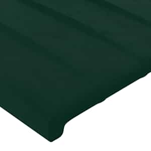 Rám postele bez matrace tmavě zelená 100 x 200 cm samet - obrázek 10