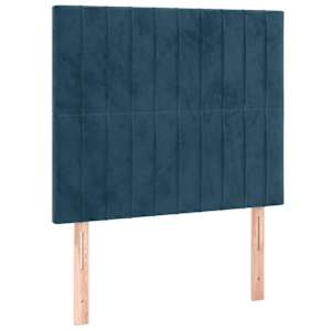 Rám postele bez matrace tmavě modrý 100x200 cm samet - obrázek 8