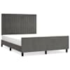 vidaXL voodiraam ilma madratsita, tumehall, 140x190 cm, samet