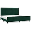 vidaXL Voodiraam ilma Madratsita Tumeroheline 200x200 cm samet