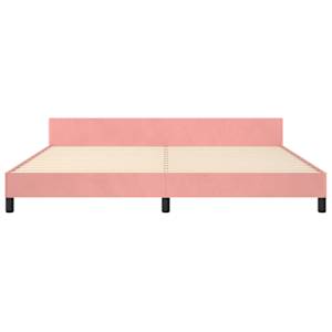 Rám postele s čelem růžový 200x200 cm samet - obrázek 6