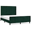 vidaXL Voodiraam ilma Madratsita Tumeroheline 140x190 cm samet